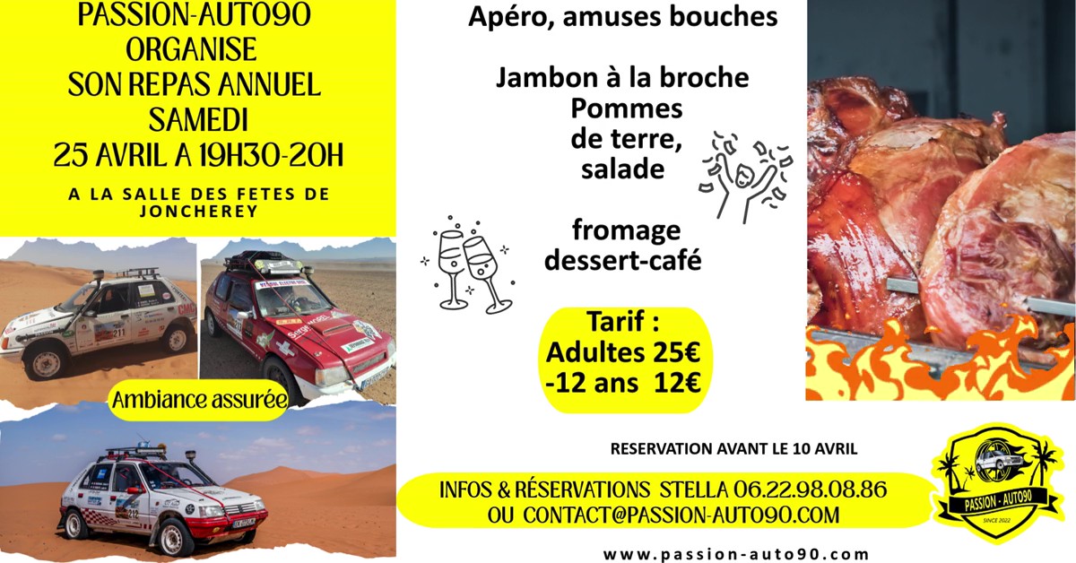 Repas annuel de notre Association Passion-auto90.